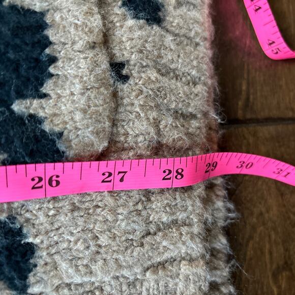 Abercrombie Women's Small Chunky Sweater Cardigan Animal Print Soft Wool Blend - Picture 8 of 10